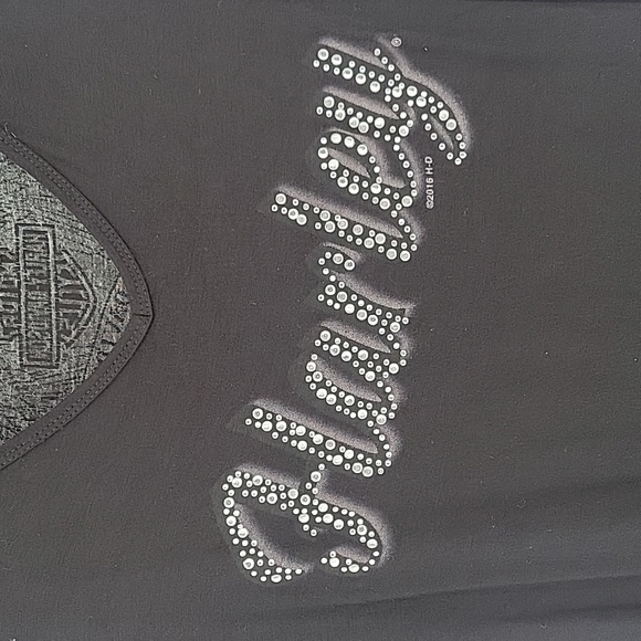Harley Davidson Ladies Cozumel Mexico Top With Rhinestones, Size Large - Picture 3 of 8